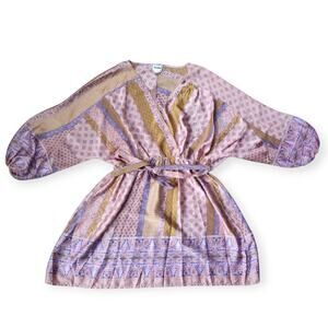 ARULA Blush and Mustard Striped Mini Dress